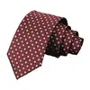 Gravata Masculina Bordado Jacquard Gravata Vermelha Gravata Masculina de Alta Qualidade Amarrada à Mão Traje Formal Fabricante Personalizado Estoque Pronto Atacado