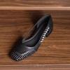 Zapatos de Tacón Alto Retro Huecos Tejidos de Estilo Francés para Mujer, Nuevos Zapatos Transpirables sin Cordones para Verano 2026 para Uso en Exteriores