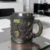 Taza Popular Transfronteriza V8V6 Resina Acero Inoxidable Taza de Agua Tiburón Blanco Decoración Adorno Venta al por Mayor Directa del Fabricante