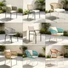 Silla de ratán para patio exterior, mesa y sillas de ocio, balcón al aire libre de jardín para el hogar, silla creativa con respaldo de cuerda para casa de huéspedes, mesa de café pequeña