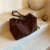 Bolso de hombro retro de gamuza estilo perezoso de gran capacidad para relajarse en el extranjero, otoño e invierno 2024.