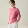 Nuevo Modelo 2026 Suéter 100% Cachemira Pura para Mujer, Suéter de Punto de Cuello Semi Alto, Capa Base Otoño e Invierno, Manga Larga de Cachemira