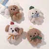 Bufanda Sombrero de Peluche Suave y Lindo Perro Colgante DIY Hecho a Mano Llavero Accesorios de Decoración para Bolsos