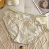 Casca de açúcar ~ puro desejo sexy oco dopamina menina cueca Ice Silk cintura baixa cuecas de verão suave para as mulheres