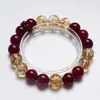 Como se Nada Tivesse AcontecidoPulseira Artesanal de Cristal Natural com Folha de Ouro Peixe Koi para Mulheres, Novo Estilo Versátil, Pulseira Iluminadora Atacado