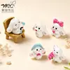 Micro-paisaje creativo lindo brisa de primavera conejito blanco figura decoración DIY accesorio de caja sorpresa adorno de escritorio