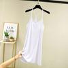 Vestido midi fino de verano en forma de Y con tirantes, versátil, para mujer, con tirantes, camiseta, chaleco ajustado, falda de talla grande