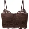 Renda macia como nuvem Decote V Costelas Costas Lindas Tira no Costas Bojo Top Regata Camisole Faixa Costas Lindas Peça Única Roupa Íntima 9650