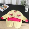 Conjunto Casual de Primavera y Otoño para Niñas 2026 Nuevo Estiloso Moda Infantil Conjunto de Tres Piezas de Manga Larga para Niñas de 1-3-5 Años