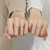 "Gardenia" anillo de pareja un par de anillos con letras de diseño de nicho para hombre y mujer regalo de aniversario Día de San Valentín