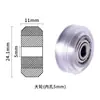 Accesorios para Impresora 3D Rueda Pasiva Polea de Plástico Máquina de Grabado Perfil de Aluminio 20 Rueda Grande de Pom Rueda Pequeña Rueda en V