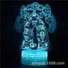 Lámpara de Mesa 3D Serie Iron Man de Marvel Lámpara LED Regalo Creativo Estéreo Visual Luz Nocturna Colorida Protección Ocular