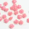 12mm boa textura multicolor com furos laca de camélia escultura furo lateral cor flor de rosa flor para joias diy acessórios