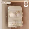 Organizador de ropa interior y lencería, bolsa de almacenamiento colgante para armarios, organizador de malla para sujetadores y calcetines, bolsa de almacenamiento para dormitorio
