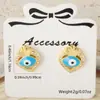 Distrito Lu Joyería de Cobre Caliente Microincrustada Pendientes de Lazo en Forma de Corazón Ojo del Diablo Pendientes Dulces de Moda Venta al por Mayor