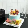 Figurinhas de desenho animado em PVC: Dragon Ball, Shin-chan, Esparta, Bob Esponja, Luffy, Decoração de bolo com ornamentos de Buda sentado em meditação