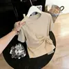 Elegante Camiseta de Manga Corta con Lazo para Mujer, Estilo Veraniego de Dos Piezas, Rejuvenecedora, Diseño Único, Top para Viajes sin Multitudes, Nuevo Modelo 2026