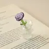 Adornos de Flor de Rosa de Cristal, Decoraciones de Vidrio de Alta Gama para el Escritorio, Flores Artificiales, Regalos de Cumpleaños, Artículos Populares de Venta Transfronteriza