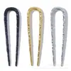 Horquillas en forma de U Europeas y Americanas, Horquillas de Aleación de Alta Gama para la Parte Trasera de la Cabeza, Elegantes Horquillas para Moños para Mujeres, En Stock