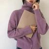 Suéter de cuello alto suave y ceroso de estilo coreano, chic, para mujer, principios de primavera, cálido, otoño e invierno, camiseta interior, suéter ajustado