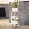 Soporte de flores de hierro forjado, estilo europeo, de pie, estante para macetas de interior de varios niveles para sala de estar y balcón, adecuado para plantas en maceta como plantas araña y plantas en maceta.