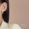 Pendientes de estilo francés, ligeros, lujosos, con perla y diamantes, para mujer, elegantes, de alta gama, personalizados y combinables.