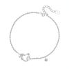 Pulseira Damila s952 prata esterlina Pedra Mágica Amor feminina laço estilo fada pulseira em forma de coração combina com tudo atacado
