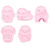 Molde para Paleta Serie Dragón de Leche Caricatura Simulada Personaje Acción Emoji Molde de Corte 3D Molde para Paleta DIY