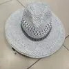 Proteção Solar Verão Chapéu de Palha Masculino Dobrável Chapéu de Cowboy Chapéu de Sol para Exterior Chapéu de Praia Aba Larga Chapéu de Viagem Masculino Atacado