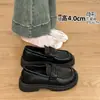 Zapatos de cuero estilo británico para mujer 2026, zapatos de noche de nuevo estilo, mocasines negros, zapatos de piso de suela blanda, para mujer primavera y otoño