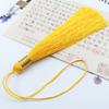 Borla redonda de 12 cm con hilo dorado, estilo chino, hecha a mano, marcapáginas, borla, flecos, caja de regalo, colgante de abanico, adornos decorativos