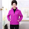 Estilo Otoño e Invierno Ropa para Madres Chaqueta de Coral Fleece Polar para Mujer Sudadera de Forro Polar Top Holgado Engrosado para Personas de Mediana Edad y Mayores
