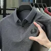 Camiseta fina de manga corta con solapa impresa de moda transfronteriza, camisa POLO transpirable de estilo business casual para hombres de mediana edad, moda masculina al por mayor