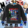 Nueva camiseta de manga larga para niños, top de moda, mercancía del juego Roblox Hospital de Animales