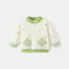 Cardigan de Manga Longa 100% Algodão para Meninos e Meninas, Jaqueta Infantil para Primavera e Outono, Peça Externa Estilosa para Bebês e Crianças Pequenas, Novo Modelo 26