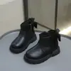 Botas Femininas Outono e Inverno Estilo Botas de Cano Curto Infantis 2026 Novo Modelo Atacado Sapatos de Menininhas Botas Princesa com Laço