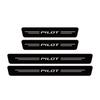 Explosiones transfronterizas son adecuadas para umbral de puerta de maletero de coche Honda Freed CR-Z Type R con textura de fibra de carbono y cuero