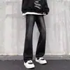 Jeans Masculino Vibe Streetwear Americano 2026 Nova Marca Tendência Perna Reta Emagrecedor Solto Versátil Micro Flare Calças Roupa Masculina