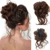 Peruca Cabeça de Almôndega Moda Feminina Grande Presilha Longa Cachos Bagunçados Anel de Cabelo Prato Feminino Coque de Cabelo Cachos Bolsa de Cabelo Europa e América Transfronteiriço