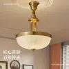 Lámpara Colgante de Cobre de Estilo Americano de Doble Propósito para Entrada, Pasillo, Dormitorio, Estudio, Balcón, Candelabro de Cobre Creativo a Prueba de Óxido
