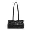 Bolso pequeño cuadrado de moda este año, estilo japonés y coreano, para mujer, nueva colección de verano 2026, bolso de hombro con correa de cuero tachonada, bolso de axila para el trabajo