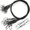 Líder de Acero para Pesca en Mar con Señuelo Transfronterizo, Cable de Acero para Pesca, Guía Resistente para Peces de Agua Salada con Giratorio y Hebilla