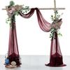 Cortina de Chifón con Perlas Transfronteriza Velo para Arco de Boda Decoración de Fondo para Boda al Aire Libre Decoración para Fiesta Navideña