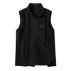 Colete Masculino Outono/Inverno Novo Jaqueta Masculina Forro Três-Em-Um Gola Alta Cor Sólida Cardigã Colete Masculino