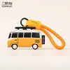Llavero Creativo de Cuero para Transporte Lindo Dibujo Animado Autobús Avión Colgante de Bolso de Lujo Accesible Pequeño Regalo