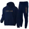 Sudadera con capucha informal para hombre y mujer 2025, conjunto, chaqueta con capucha de marca estampada de moda, forrada de forro polar, Otoño e Invierno