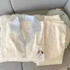 Direto da fábrica/Cardigã de algodão nuvem de alta qualidade com gola lapela, conjunto de pijama para mulheres, primavera e outono, manga longa, calça longa, conjunto de roupa para casa