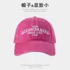 Gorra de Béisbol de Mezclilla Lavada Estilo Americano con Bordado de Letras para Mujer, Ala Ancha, Adelgazante, Ampliada y Profundizada, Gorra tipo Pico con Protección Solar
