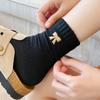 Calcetines para Mujer Otoño e Invierno Calcetines de Media Caña Nuevos Calcetines Cálidos Gruesos Sin Costuras Estilo Japonés Versátiles Calcetines de Rizo con Estampado de Lazo