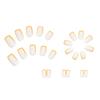 Simples puras querer uñas postizas amarillo minimalista borde francés longitud media usar un clavo de uñas transfronterizo de comercio exterior